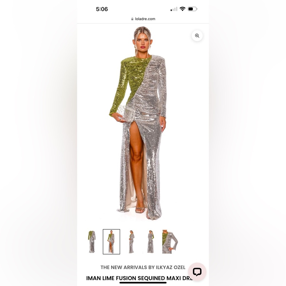 THE NEW ARRIVALS BY ILKYAZ OZEL
IMAN LIME FUSION SEQUINED MAXI DRESS